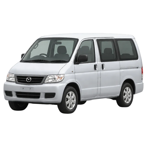 シルバーの2008 Mazda Bongo（フロントスリークォーター(左向き)ビュー）