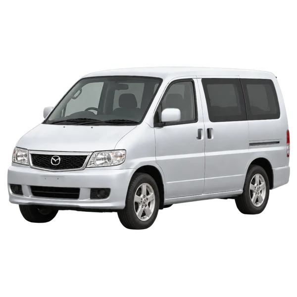 シルバーの2012 Mazda Bongo（フロントスリークォーター(左向き)ビュー）