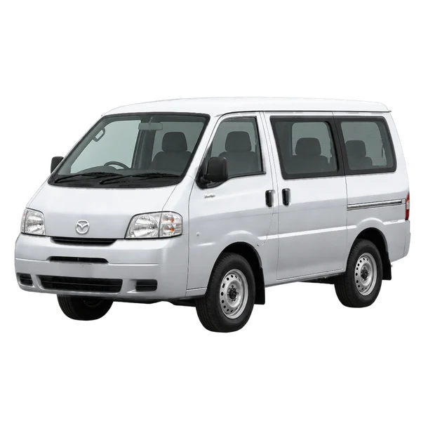 シルバーの2013 Mazda Bongo（フロントスリークォーター(左向き)ビュー）