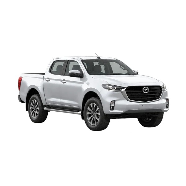 2022 Mazda BT-50 in Silber, Ansicht: Dreiviertelansicht vorne (nach rechts)