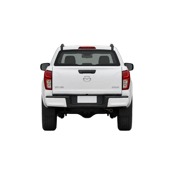 Mazda BT-50 2026 blanc, vue arrière