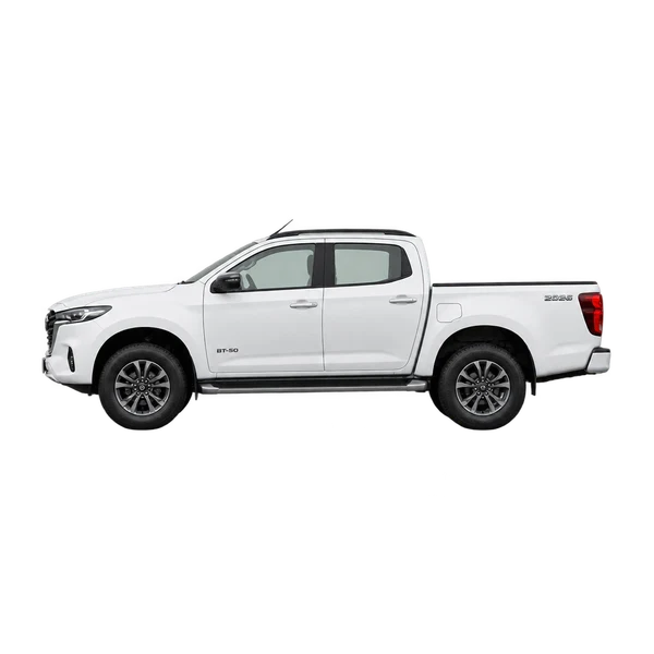 Mazda BT-50 2026 blanc, vue côté (vers la gauche)