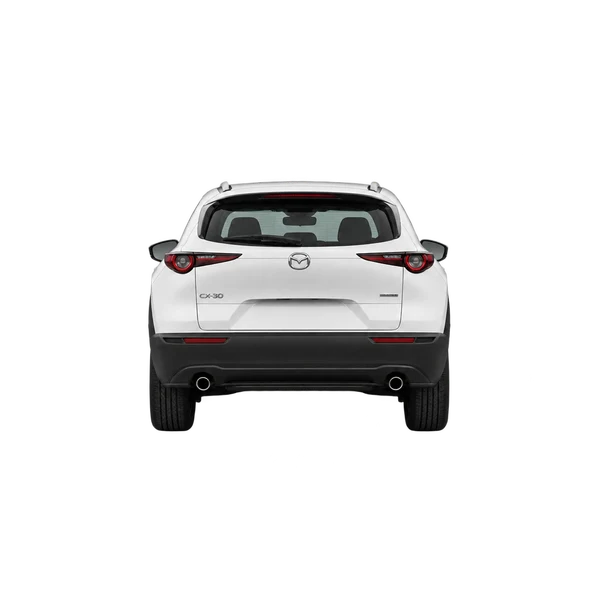 white 2020 Mazda CX-30 rear view