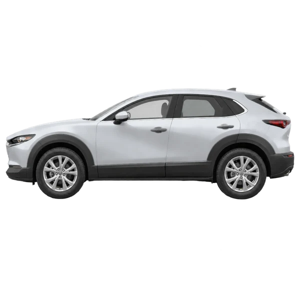 2021 Mazda CX-30 in Silber, Ansicht: Seite (nach links gerichtet)