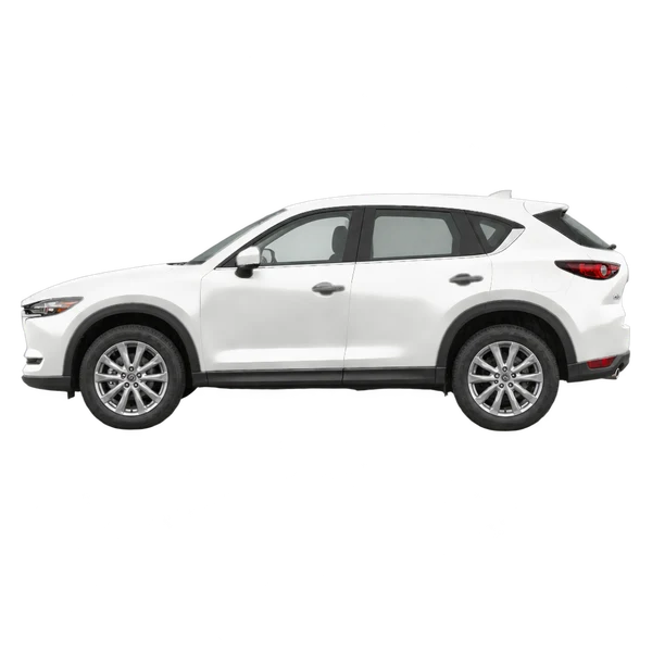 2021 Mazda CX-5 in weiß, Ansicht: Seite (nach links gerichtet)