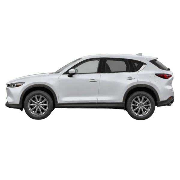 silver 2023 Mazda CX-5 side (facing left) view