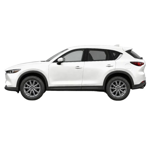 2024 Mazda CX-5 in weiß, Ansicht: Seite (nach links gerichtet)