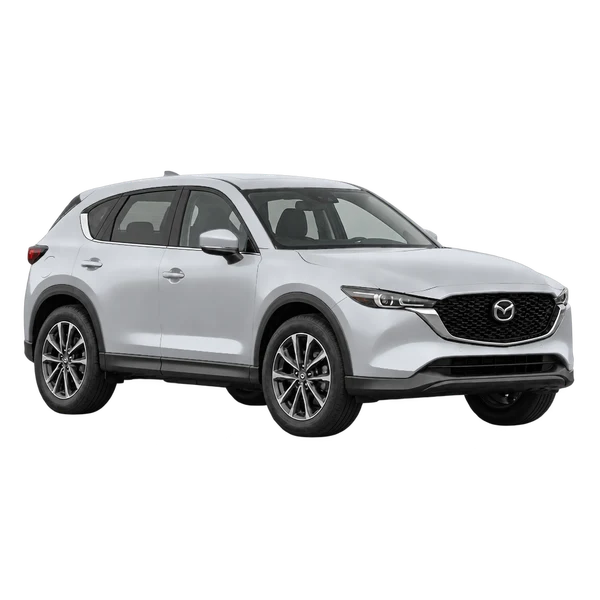 silver 2026 Mazda CX-5 front three-quarter (facing right) view