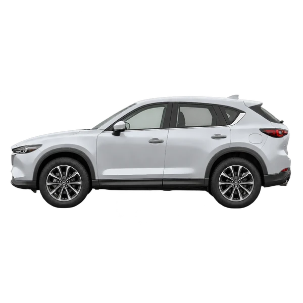 silver 2026 Mazda CX-5 side (facing left) view