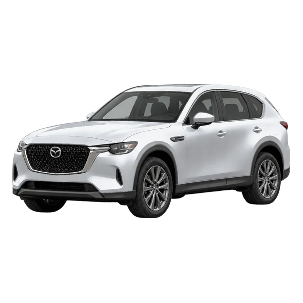 Mazda CX-60 2023 en plateado, vista frontal tres cuartos (hacia la izquierda)