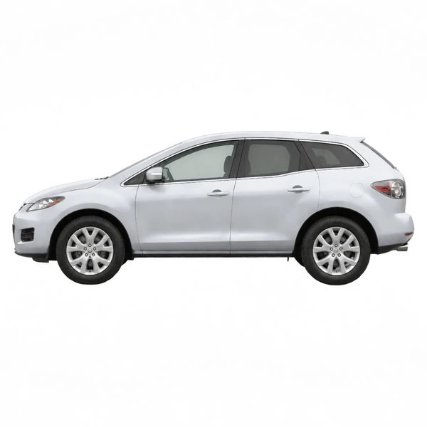 Mazda CX-7 2010 prata, vista lateral (voltada para a esquerda)