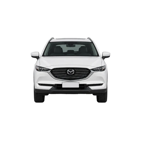 Mazda CX-8 2018 باللون أبيض، منظر أمامي