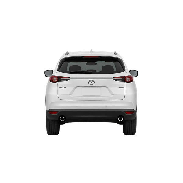 Mazda CX-8 2018 باللون أبيض، منظر من الخلف