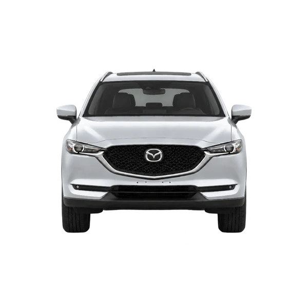 Mazda CX-8 2021 باللون فضي، منظر أمامي