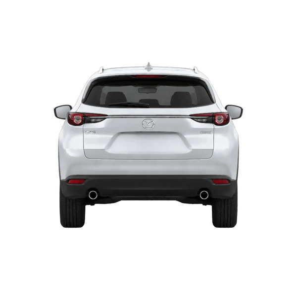Mazda CX-8 2021 باللون فضي، منظر من الخلف