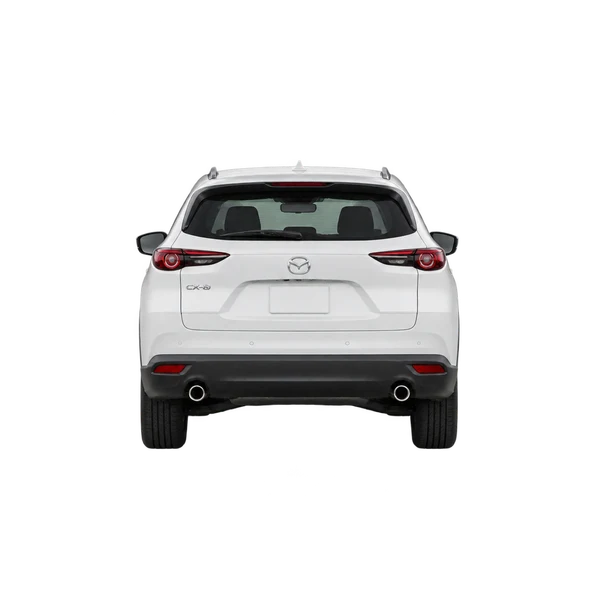 Mazda CX-8 2022 باللون أبيض، منظر من الخلف