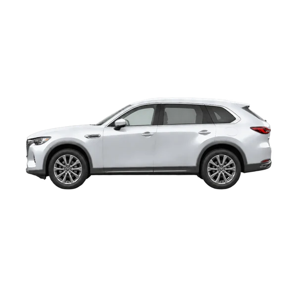 2025 Mazda CX-80 in Silber, Ansicht: Seite (nach links gerichtet)