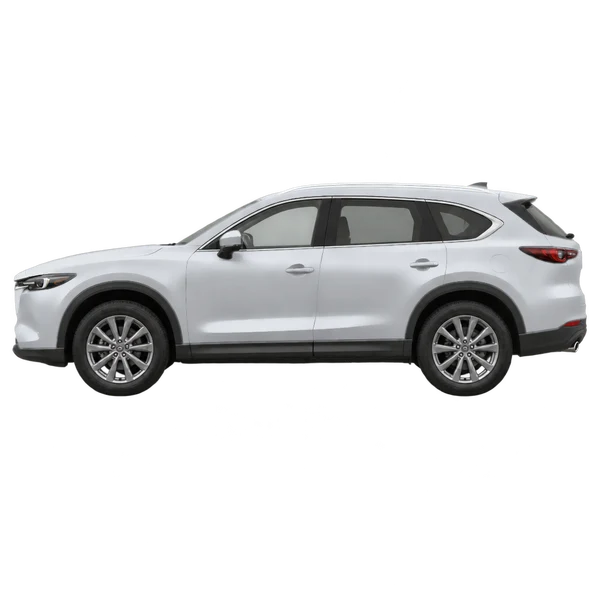 Mazda CX-80 2026 argent, vue côté (vers la gauche)