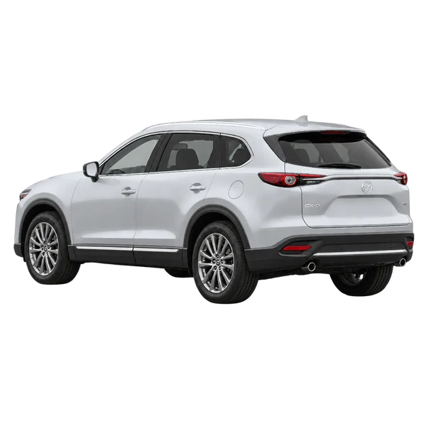 Mazda CX-9 2017 argent, vue trois-quarts arrière (orienté vers la gauche)