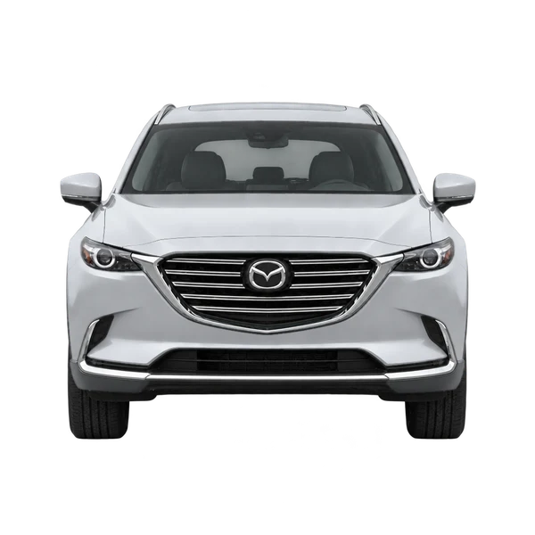 Mazda CX-9 2022 باللون فضي، منظر أمامي