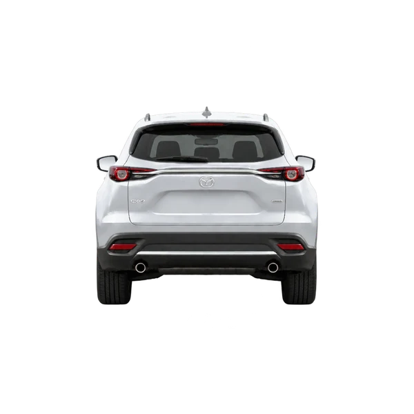 Mazda CX-9 2024 باللون فضي، منظر من الخلف