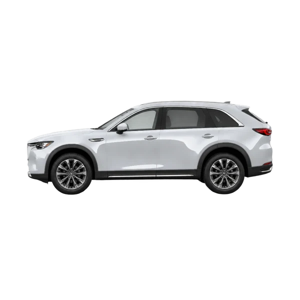 silver 2023 Mazda CX-90 side (facing left) view