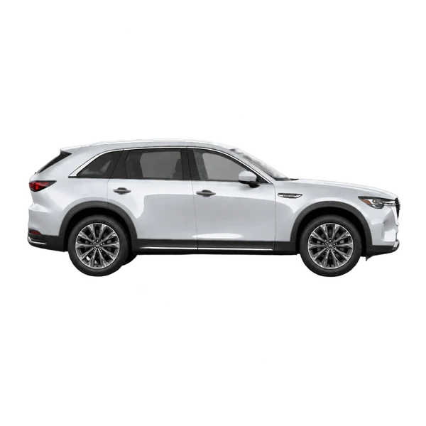 silver 2023 Mazda CX-90 side (facing right) view