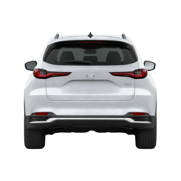 Mazda CX-90 2026 prata, vista traseira