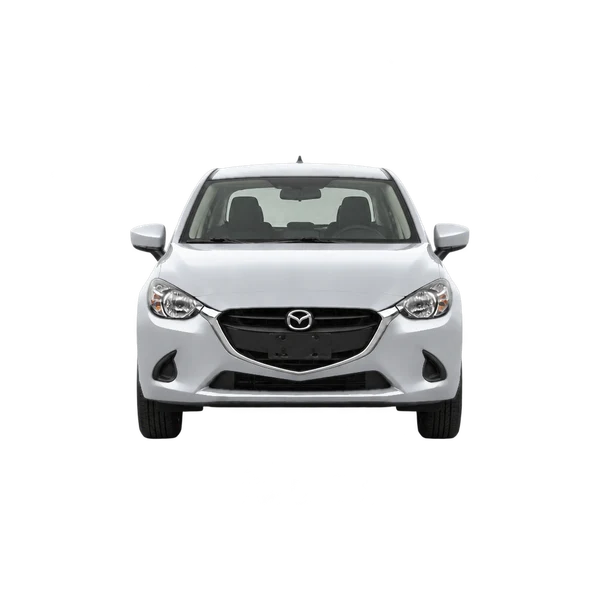 シルバーの2015 Mazda Demio（正面ビュー）