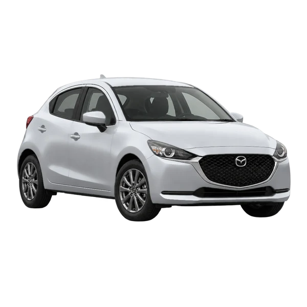 Mazda Mazda2 2026 argent, vue trois-quarts avant (orienté vers la gauche)