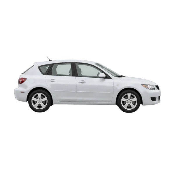 Mazda Mazda3 2007 argent, vue profil (tourné vers la droite)