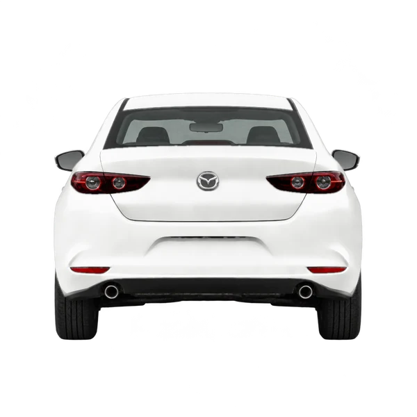 2023 Mazda Mazda3 in weiß, Ansicht: Heck