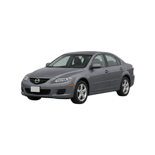 2009 Mazda Mazda6 in grau, Ansicht: Dreiviertelansicht vorne (nach links gerichtet)