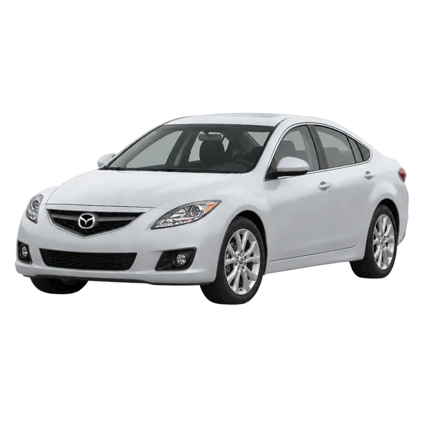 シルバーの2012 Mazda Mazda6(フロントスリークォーター(左向き)ビュー)