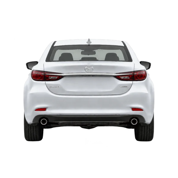 Mazda Mazda6 2018 باللون فضي، منظر من الخلف