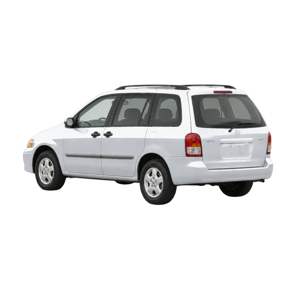 シルバーの1996 Mazda MPV（リア斜め（左向き）ビュー）
