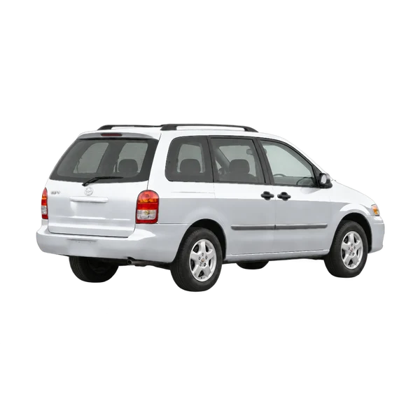 シルバーの1997 Mazda MPV（斜め後方（右向き）ビュー）