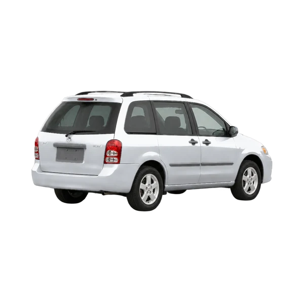 シルバーの2000 Mazda MPV（斜め後方（右向き）ビュー）