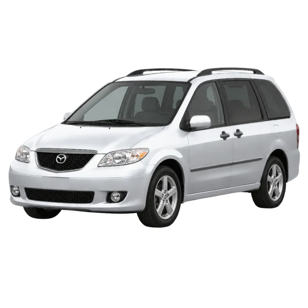 2005 MAZDA MPV — Front three-quarter (facing left), silver