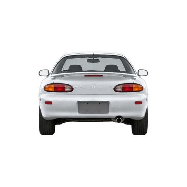 Mazda MX-3 1996 باللون فضي، منظر من الخلف