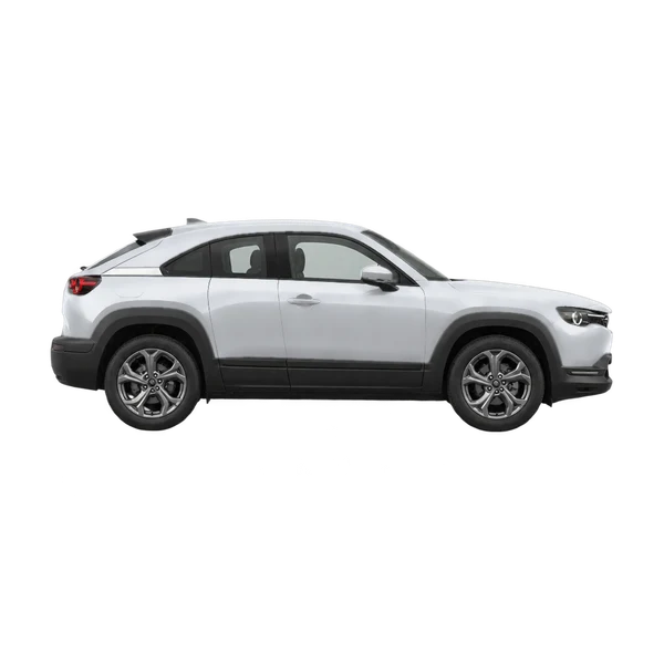 Mazda MX-30 2026 argent, vue profil (tourné vers la droite)