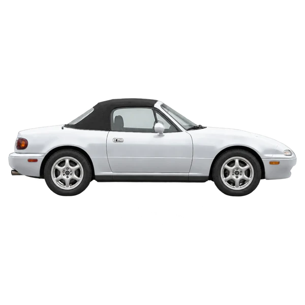 1997 Mazda MX-5 Miata in Silber, Ansicht: Seite (nach rechts gewandt)