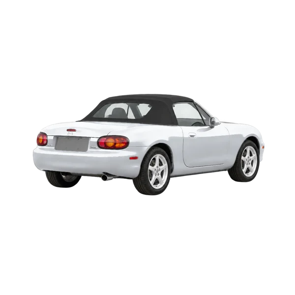 Mazda MX-5 2003 argent, vue trois-quarts arrière (tourné vers la droite)