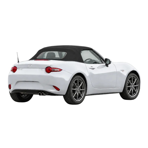 Mazda MX-5 2018 argent, vue trois-quarts arrière (tourné vers la droite)