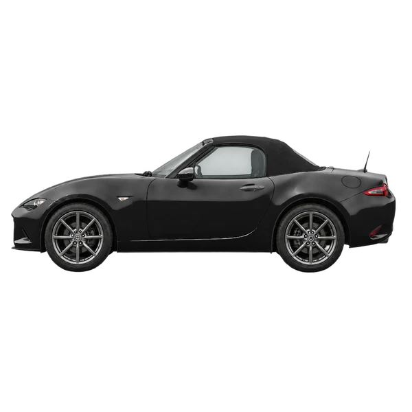 ブラックの2020 Mazda MX-5(側面(左向き)ビュー)