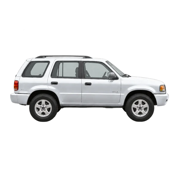 Mazda Navajo 1994 en plateado, vista lateral (hacia la derecha)