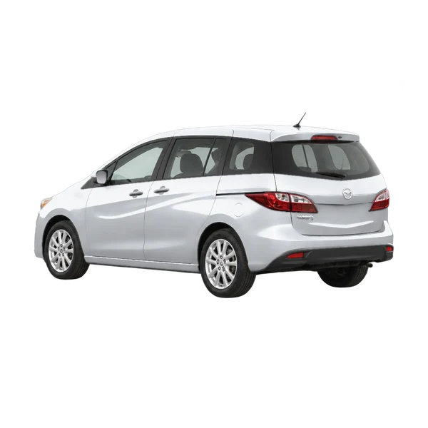 2014 Mazda Premacy in Silber, Ansicht: Dreiviertelansicht von hinten (nach links gerichtet)