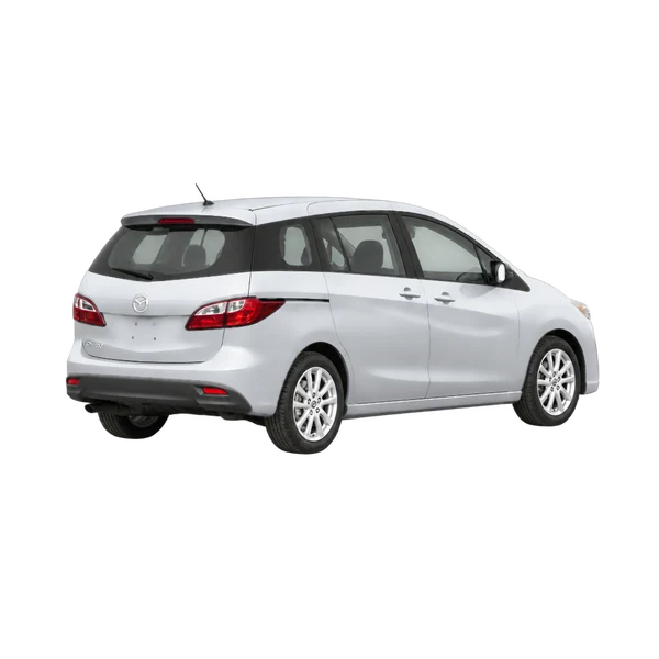 2014 Mazda Premacy in Silber, Ansicht: Dreiviertelansicht hinten (nach rechts gewandt)
