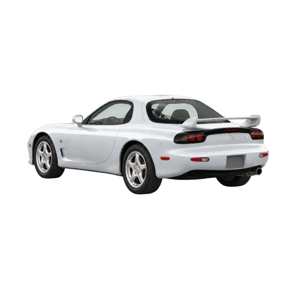 Mazda RX-7 1997 argent, vue trois-quarts arrière (orienté vers la gauche)