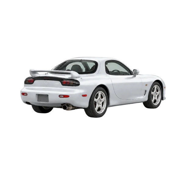 Mazda RX-7 1997 argent, vue trois-quarts arrière (tourné vers la droite)